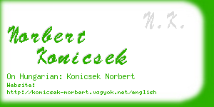 norbert konicsek business card